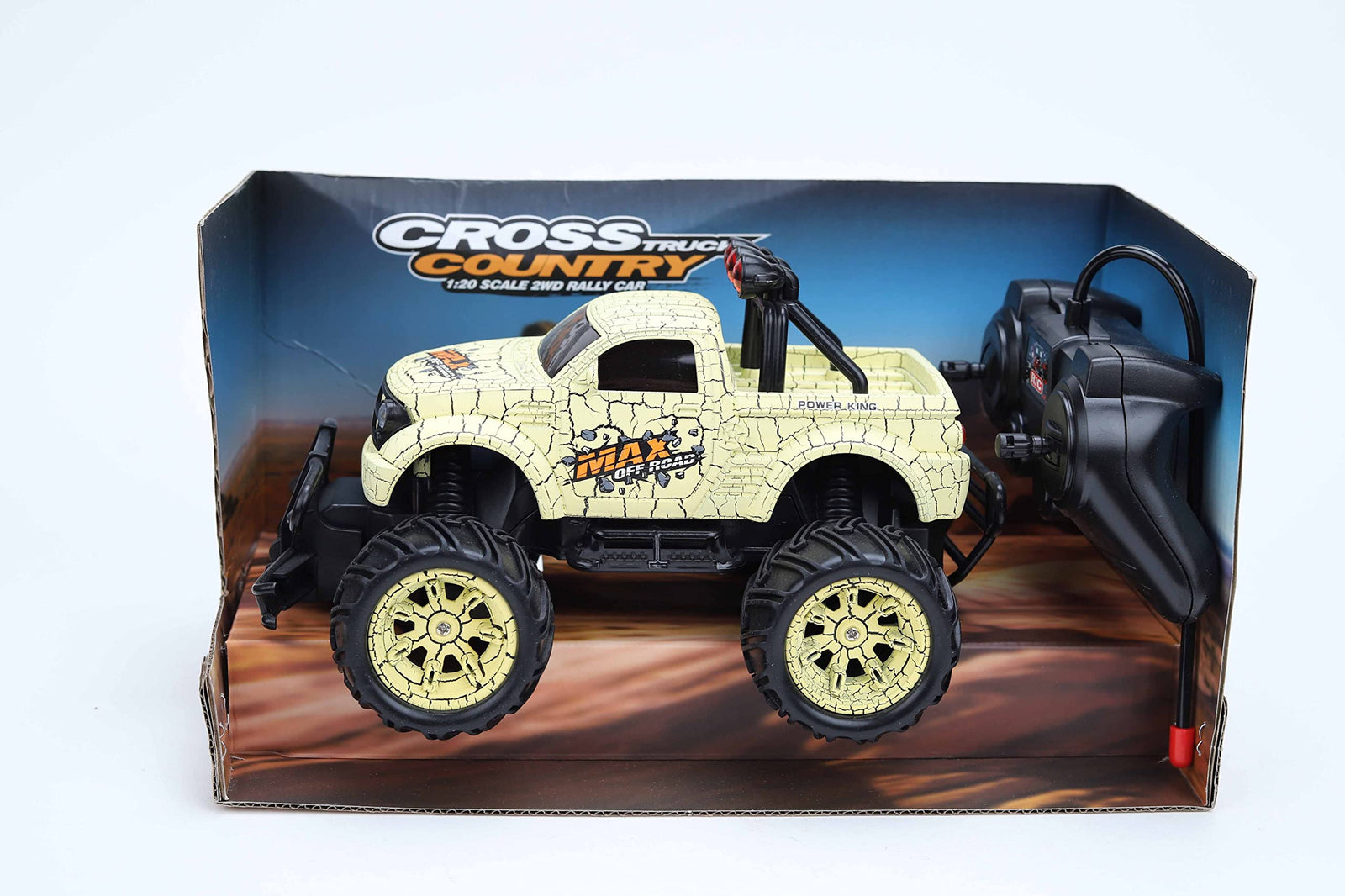 Pickup car cross country - pickup racing rally truck- with remote control, white * black