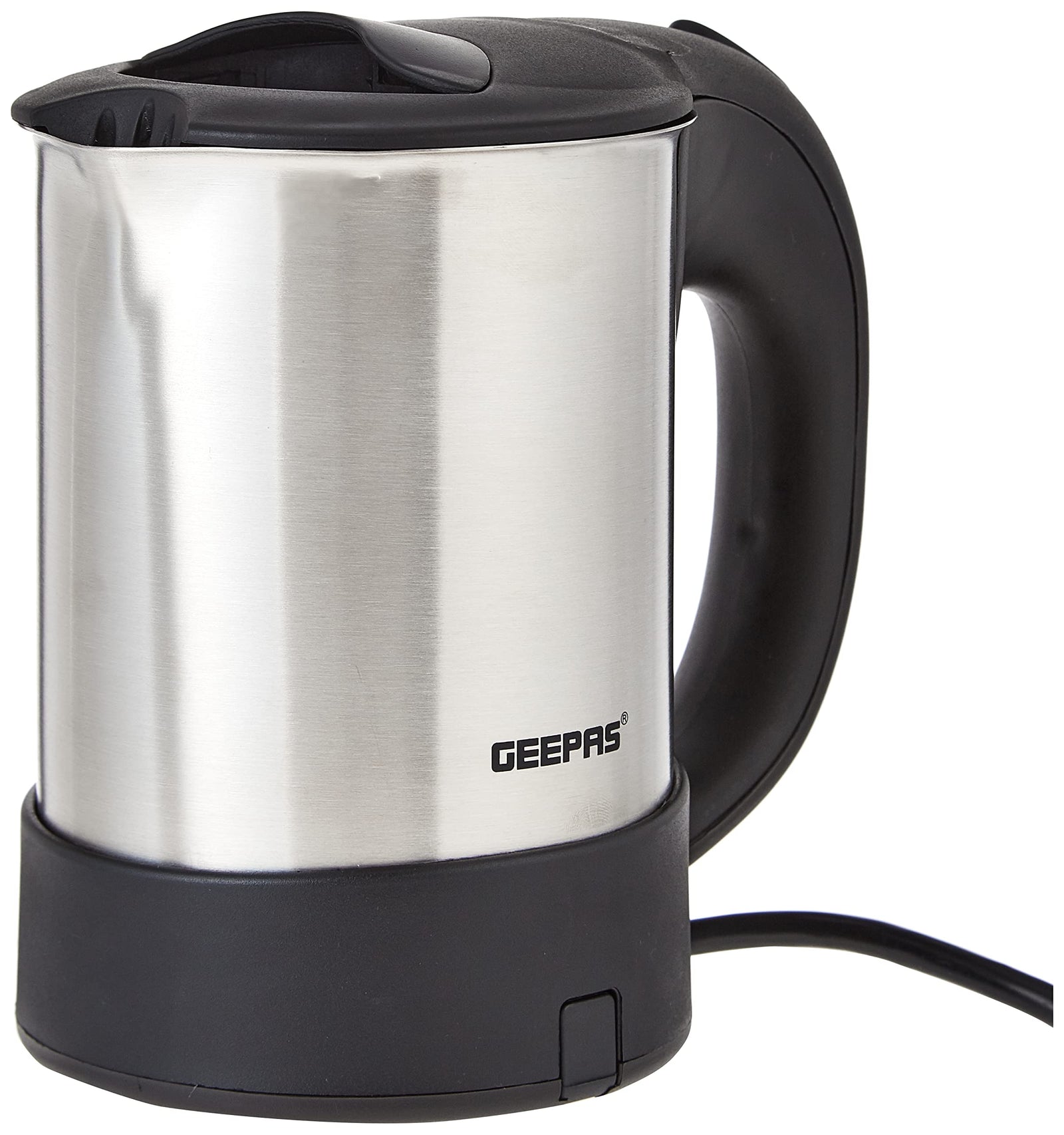 Geepas 0.5 Liters Silver and Black Kettle, GK175