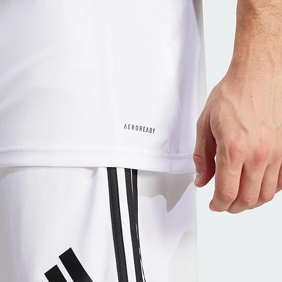 adidas Men Sport T-Shirt White Athletic Training Tee