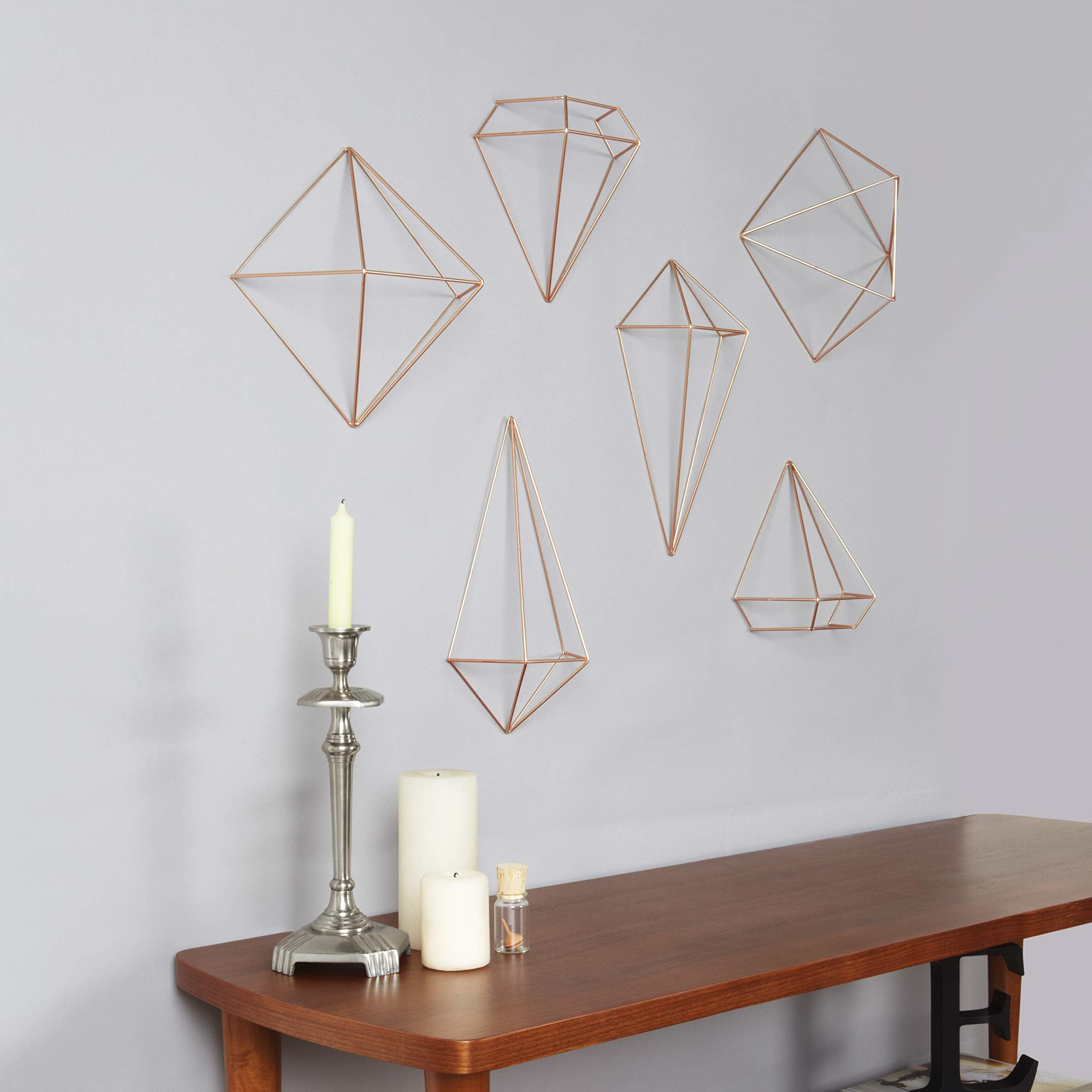Umbra Metal Prisma Wall Decor – Copper, Set of 6 – Safqqa Egypt