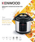 Kenwood 14-in-1 Electric Pressure Cooker 6L, 1000W Multifunctional Programmable Multicooker with 14 Smart Cook Programs & Safety Features – PCM60 Black/Silver