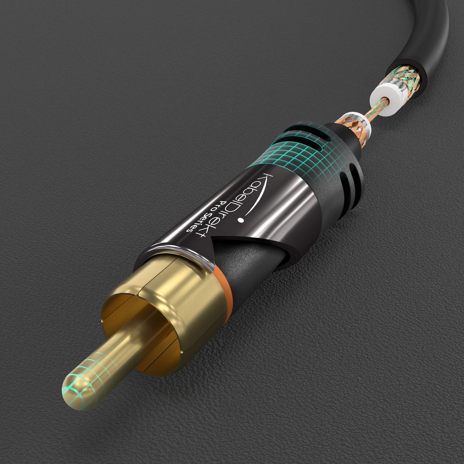 كابل توصيل مضخم الصوت KabelDirekt 341 بطول 1 متر RCA/فونو، 1 إلى RCA/فونو، صوت/رقمي/فيديو (مقابس محورية ذكر/ذكر، لمضخم الصوت/Hi-Fis، إشارات الصوت/الفيديو المركب، 75 أوم) أسود