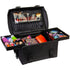 Shany Soft MakEUp Artist Rolling Trolley Cosmetic Case With Free Set Of Mesh Bags - Jet Black
