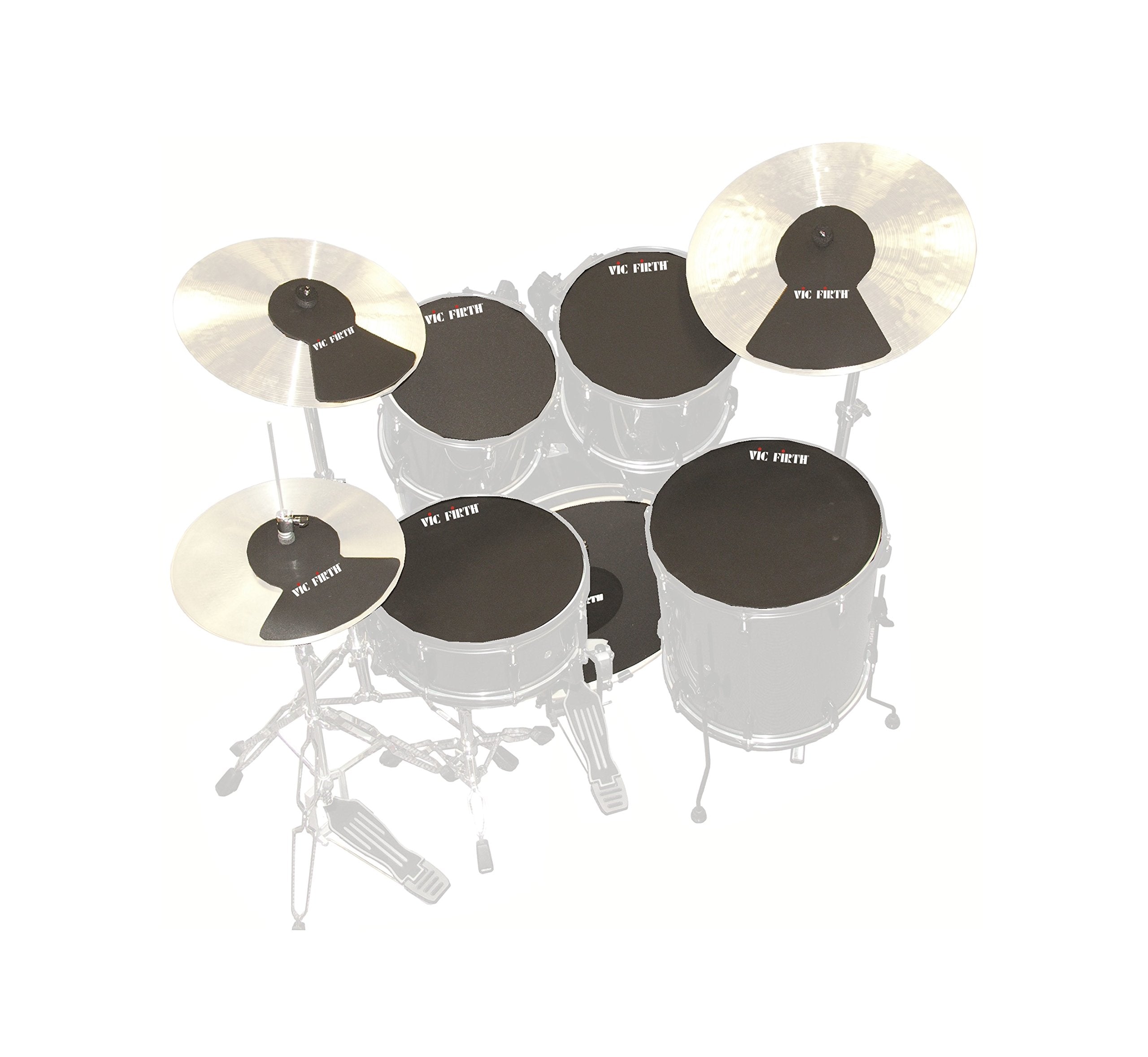 Vic Firth Drum Mute Prepack With Mutes Sized 12, 13, 14, 16, 22", Hi-Hat & 2 Cymbal Mutes