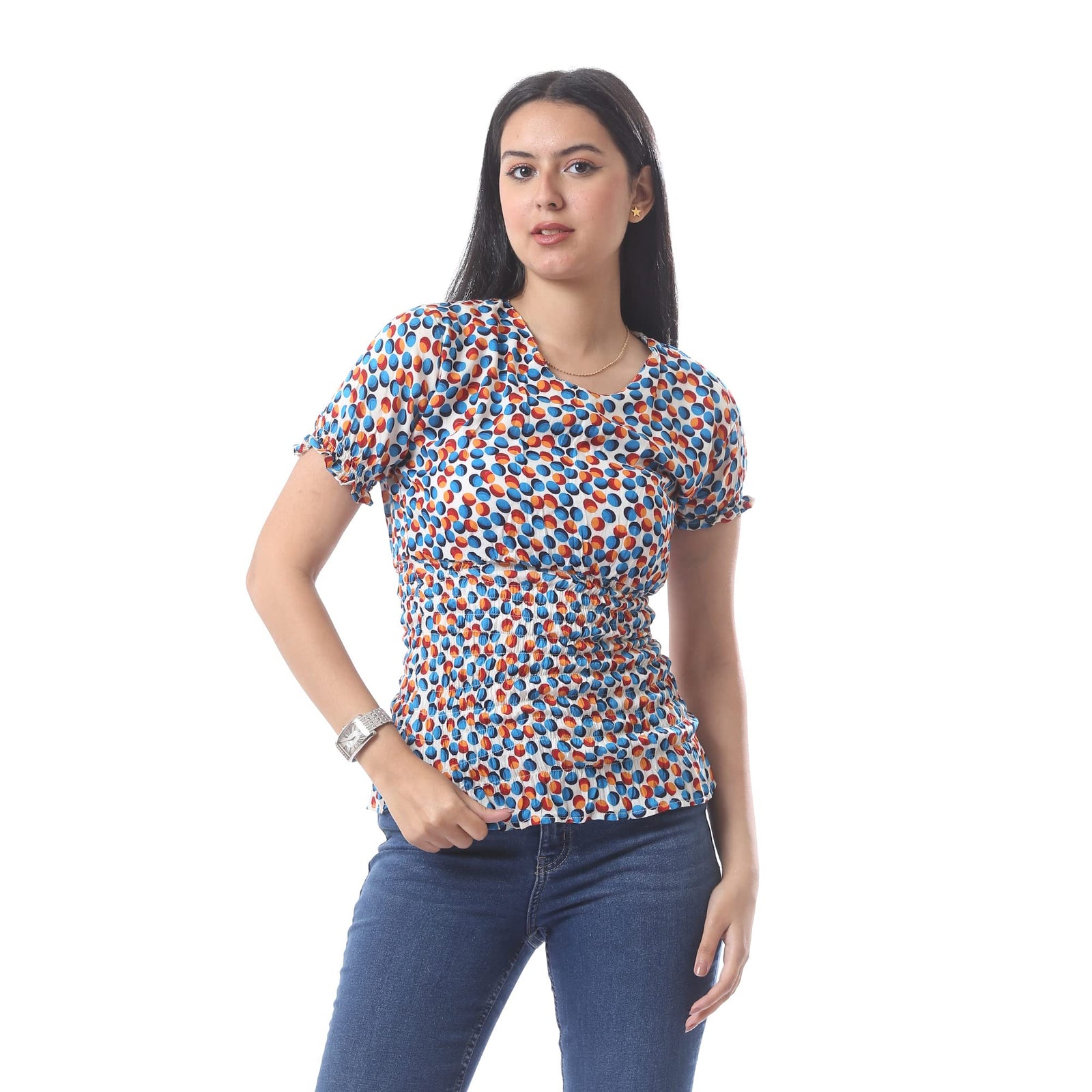 Andora women's 34w23w30322 blouse, multicolour