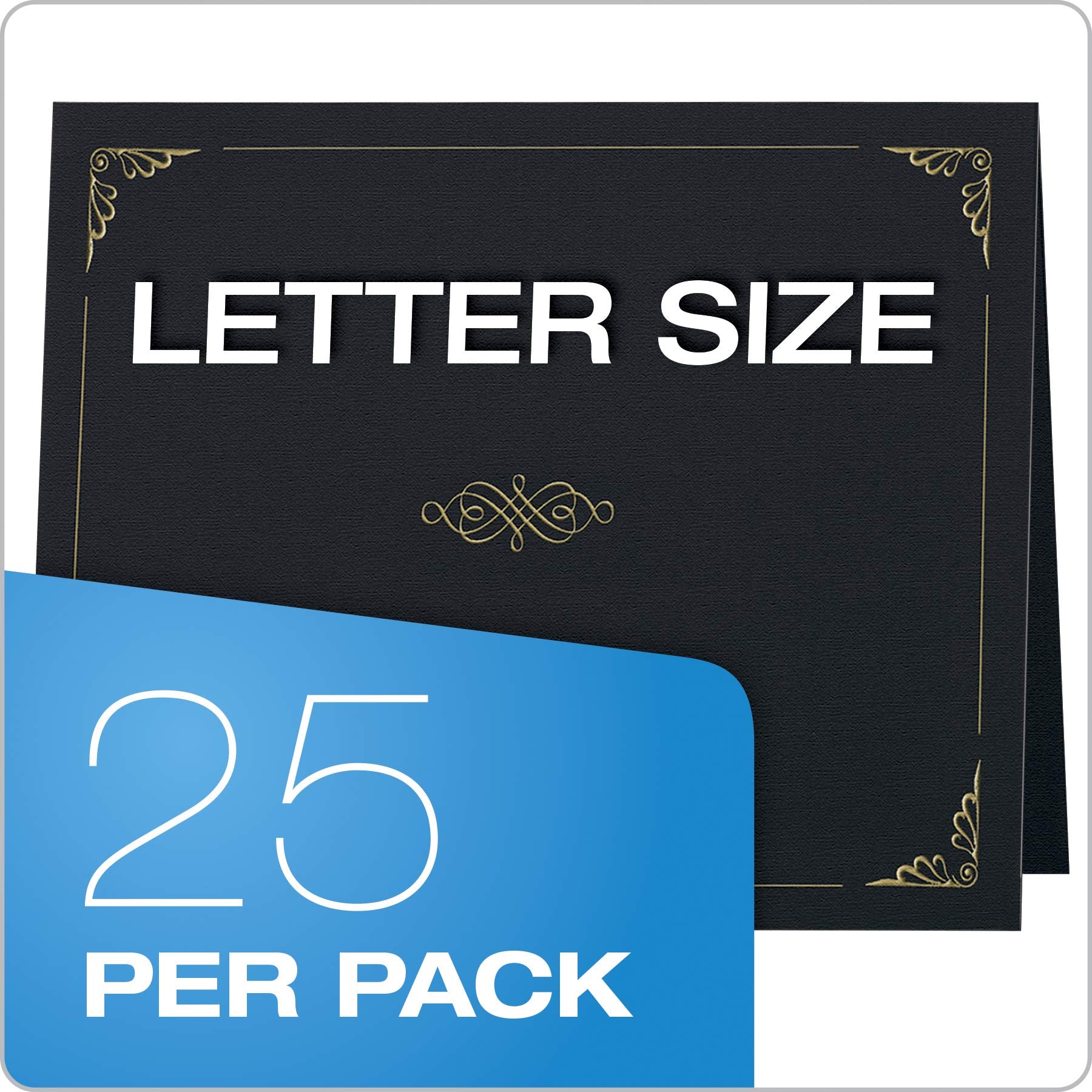 Oxford Certificate Holders & Black Diploma Covers – Letter Size, 25-Pack