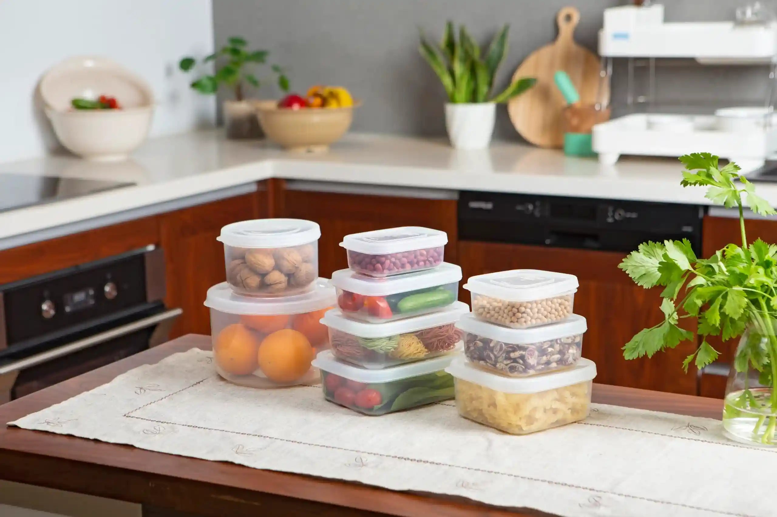 مجموعة حاويات تخزين طعام من Inochi – 3 قطع (500/1000/2000 مل) – Safqqa Egypt