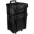 Shany Soft MakEUp Artist Rolling Trolley Cosmetic Case With Free Set Of Mesh Bags - Jet Black