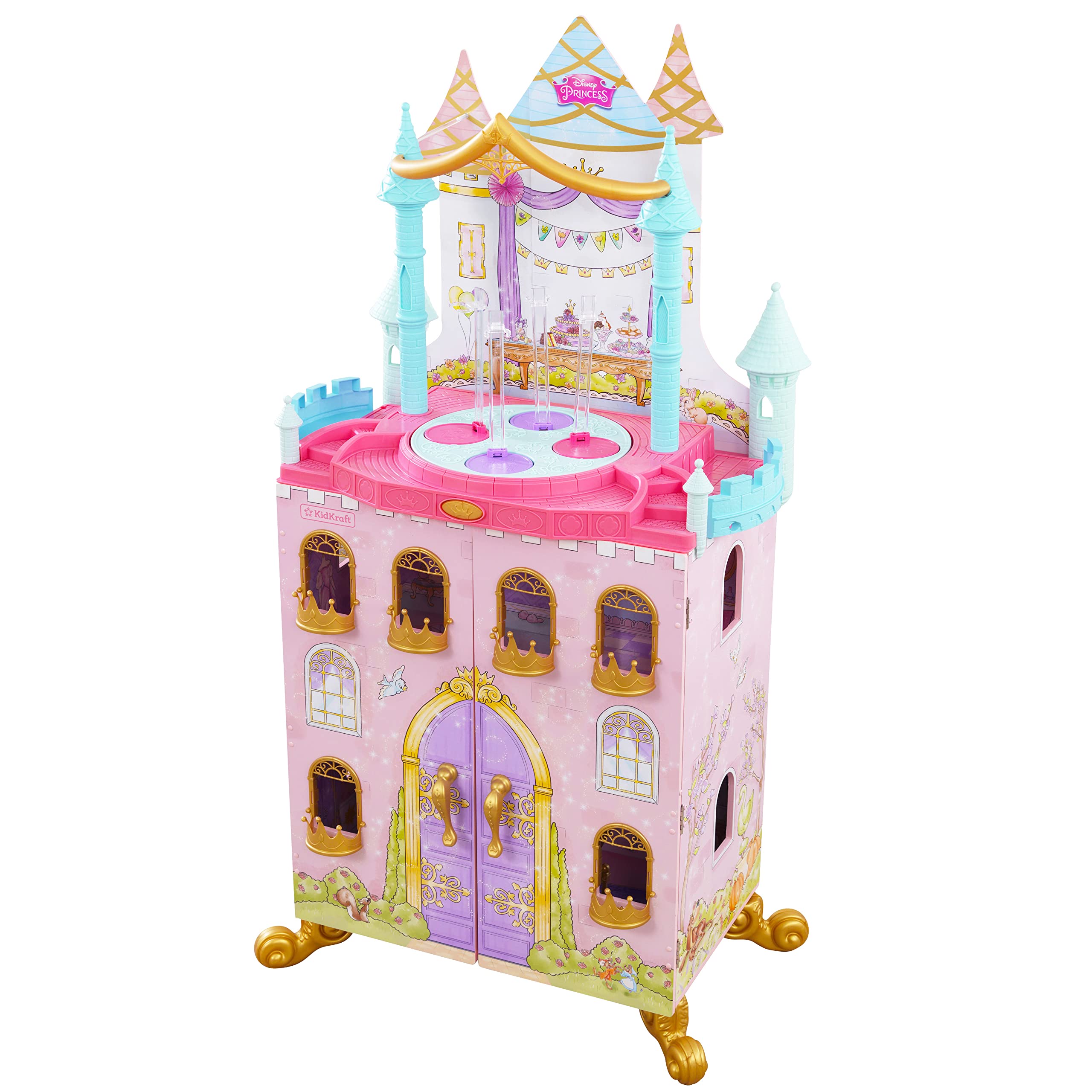 KidKraft Disney Princess Dollhouse Play Set ,30 cm Dolls, Toy for Children from 3 Years
