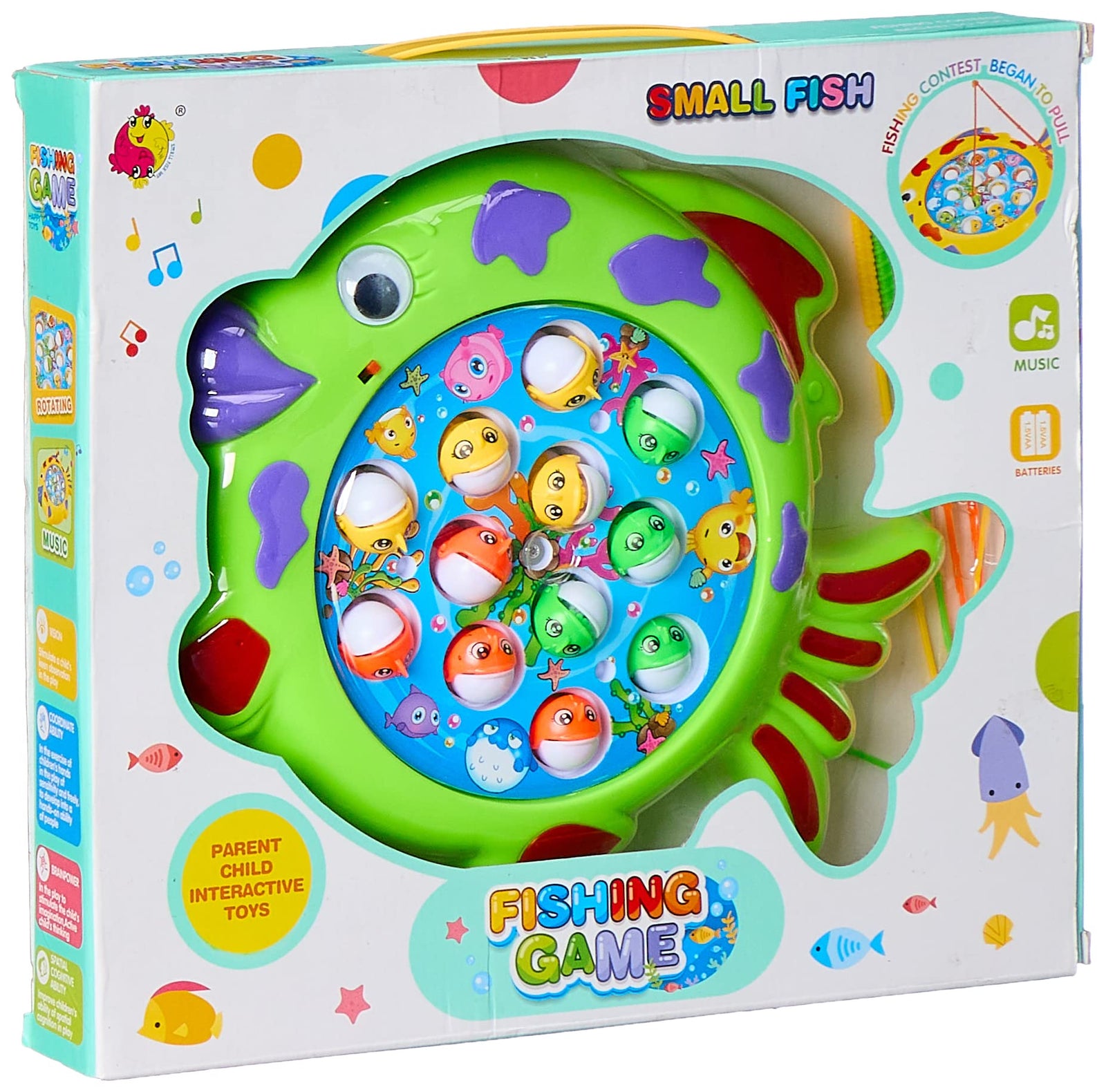 Fishing Game for Kids, Green - 7705-2B