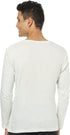 Offcliff Men's Striped V-Neck Long Sleeve Top with Broderie Detail - Beige