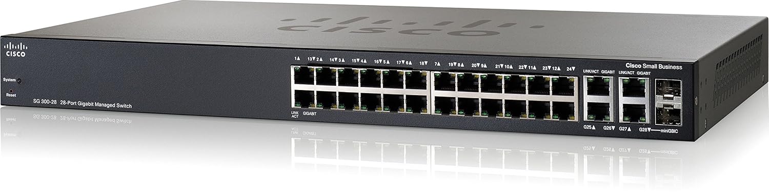 Cisco SG300-28 28-Port Gigabit Managed Switch- Without Box and Have Scratches