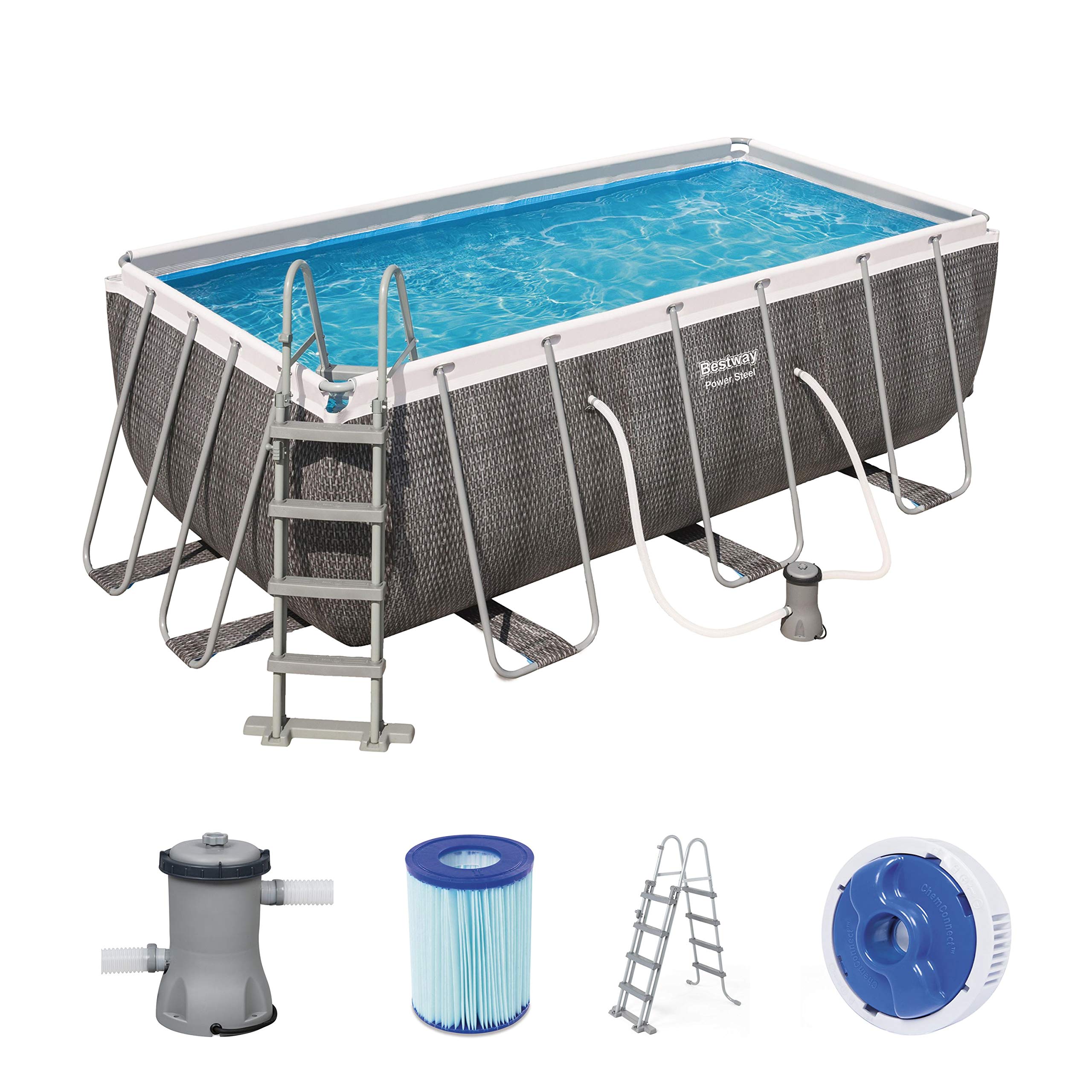 Bestway Power Steel Large Square Swimming Pool – Family Fun & Relaxation