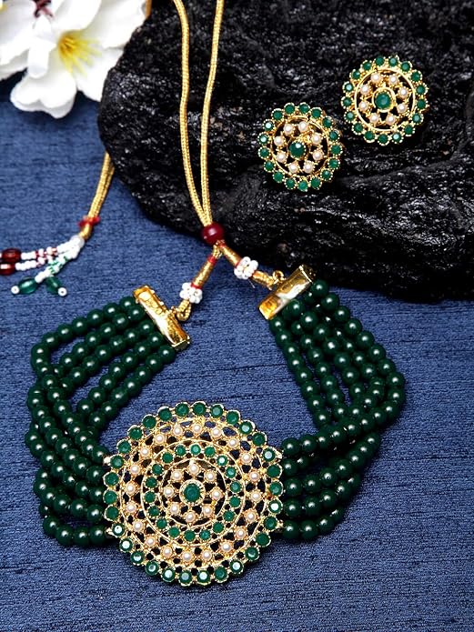 Shining Diva Fashion Necklace and Earrings Set for Women – Elegant Jewelry Set