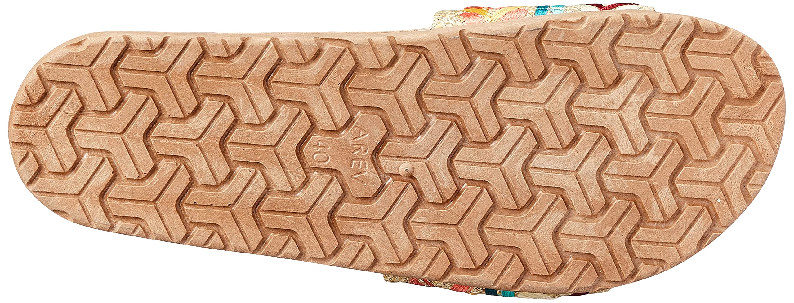 Deeda Faux-Leather Embroidery Detail Slide Slippers for Women - Yellow and Orange