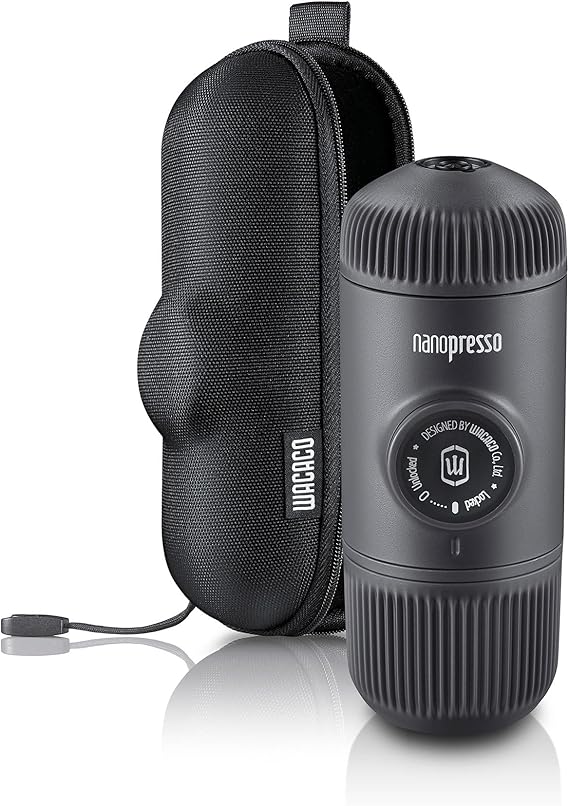 ماكينة صنع الإسبريسو المحمولة Wacaco Nanopresso مع حقيبة واقية 