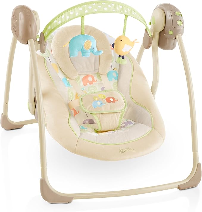 Bright Starts Comfort Harmony Portable Swing with Attached Toys