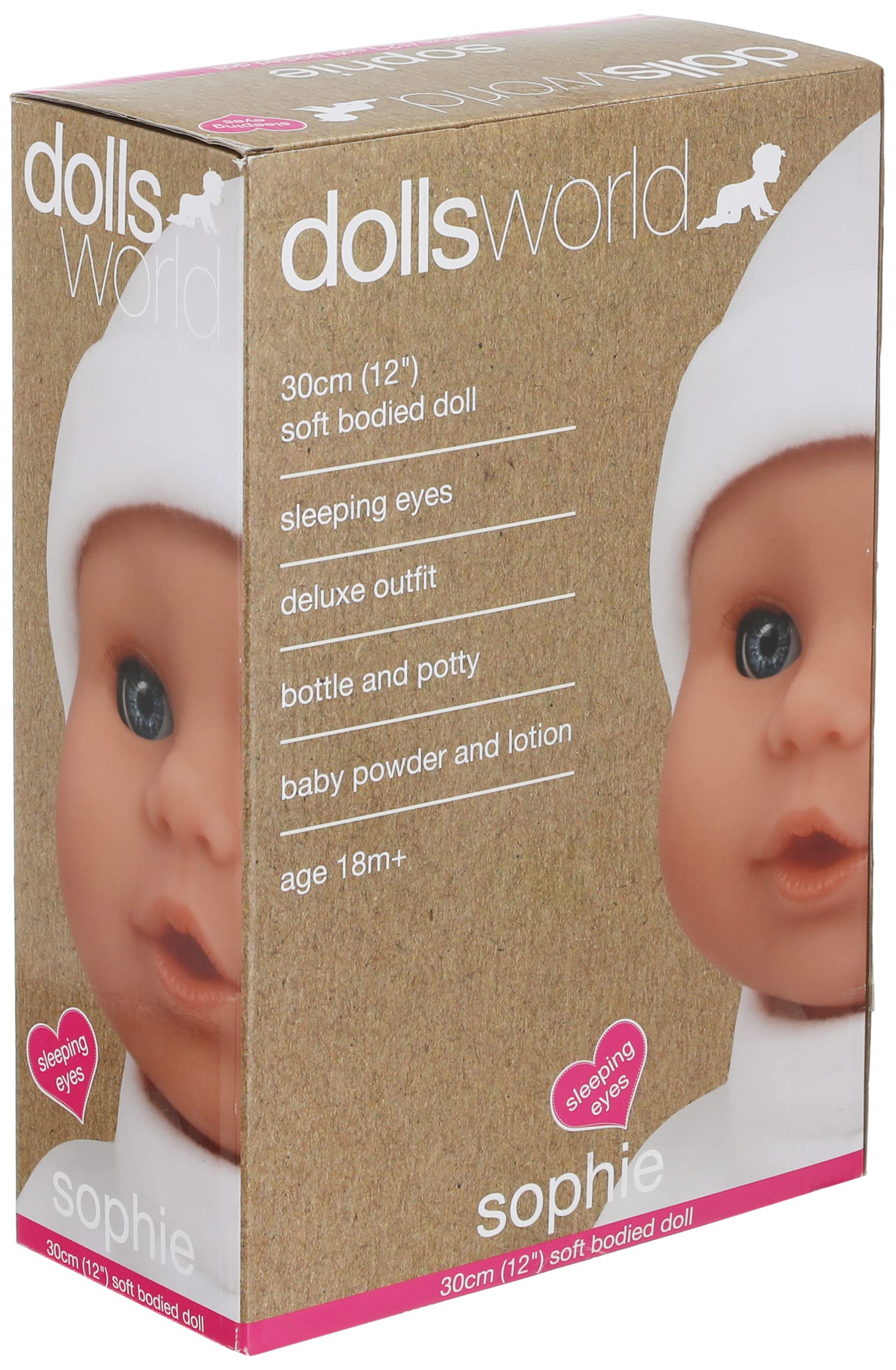 Dolls World Sophie Baby Doll, 38 cm, White