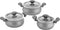 Papilla – FRED Belly Shape Cookware Set 14/16/18CM – Grey – Gas Stove – Made in Turkey