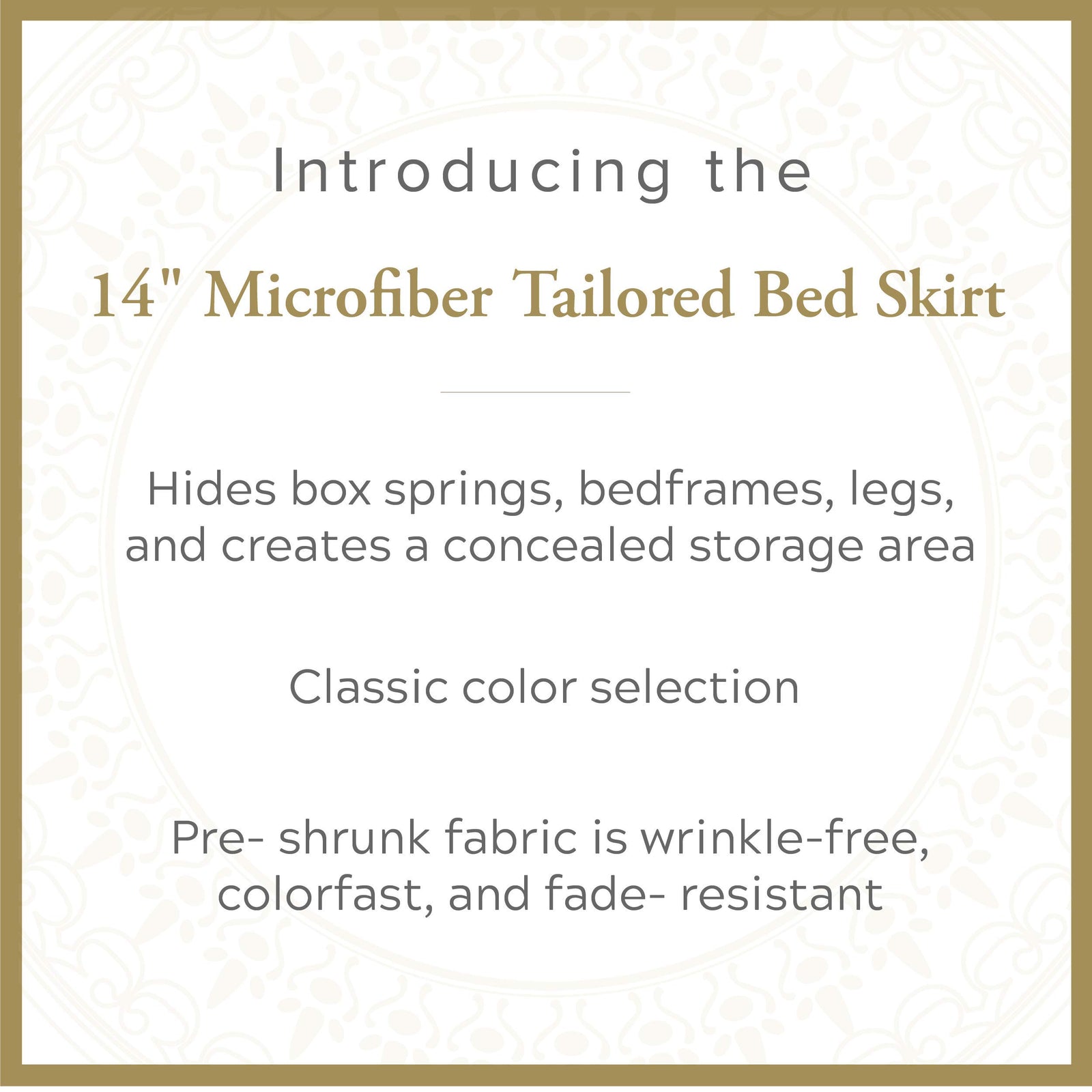 Levinsohn Lux Hotel Microfiber Bed Skirt with Elegant Tailored Design