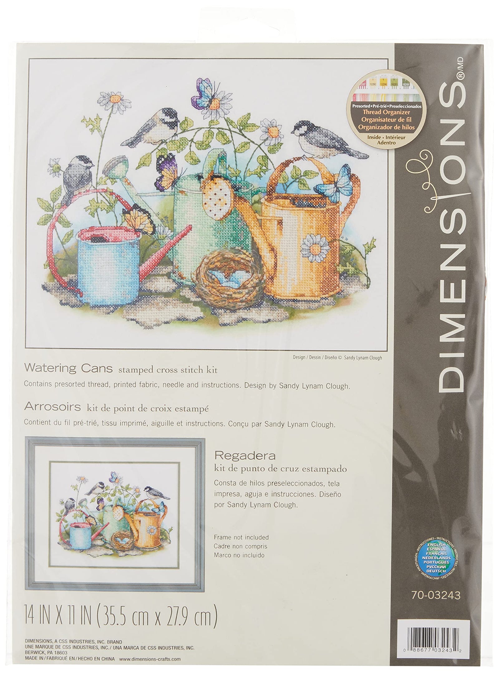 Dimensions Stamped Cross Stitch Kit, Watering Cans