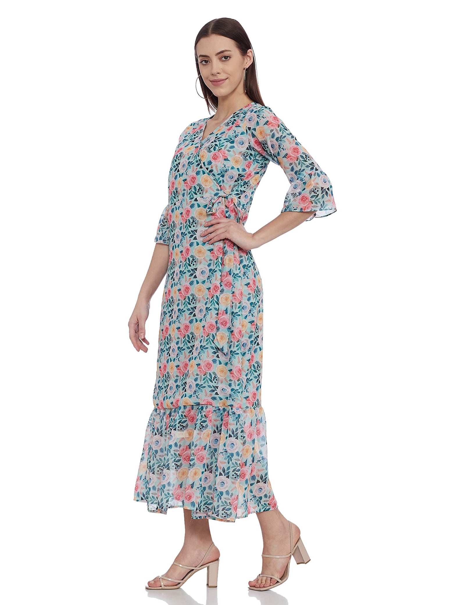 Women’s Floral Maxi Dress – Elegant Flowing Style - Safqqa