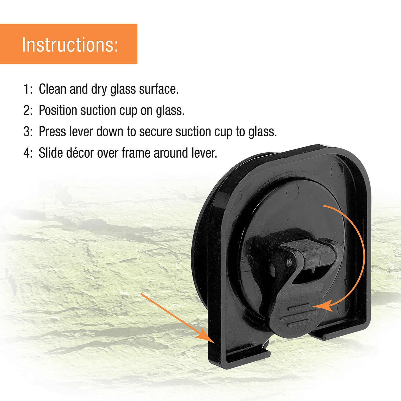 Zilla Vertical Décor Rock Feeding Ledge, Brown, 10.5 Inches, For Dogs and Cat