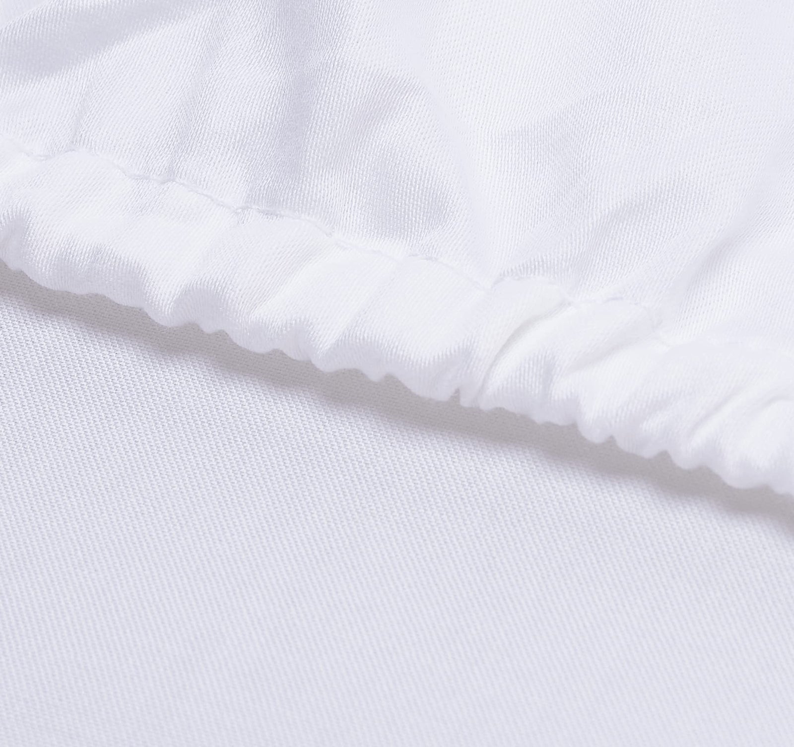 nit EveryDay Fitted Sheet White Bed Linen Plain Cotton Rich 100% Egyptian Cotton