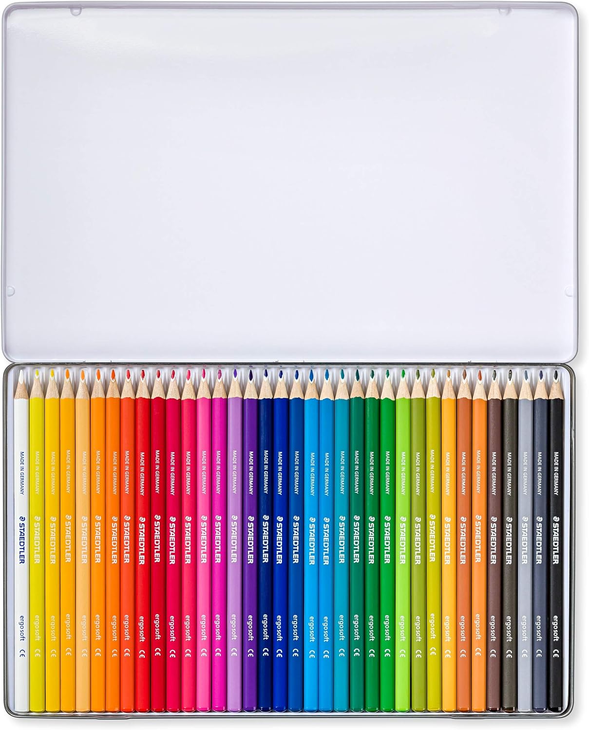 Staedtler Ergo Soft 157 M36JB Color Pencils in Metal Box - Set of 36