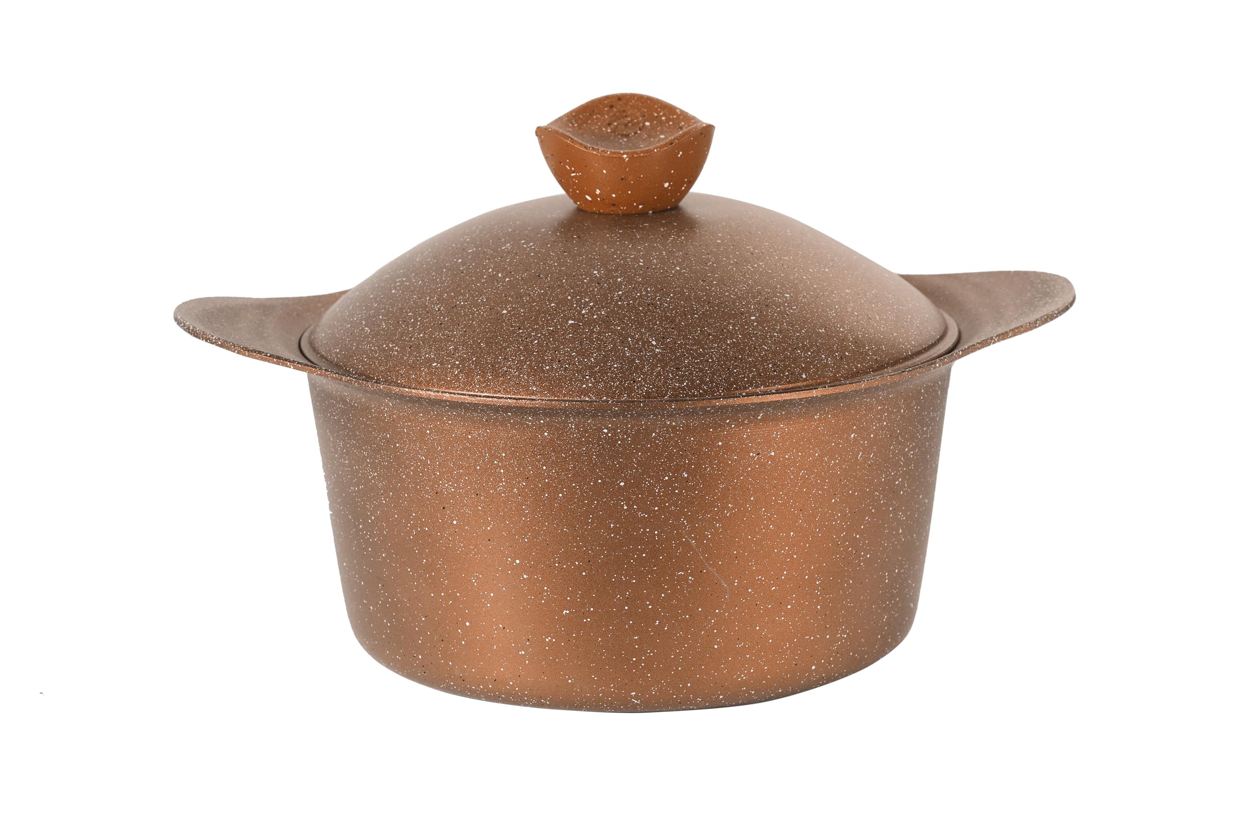 Kitchenia Korean Deep Pot 28 cm Granite Cookware, Non-Stick Deep Cooking Pot, Copper Color-Damage Box – Safqqa Egypt