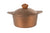 Kitchenia Korean Deep Pot 28 cm Granite Cookware, Non-Stick Deep Cooking Pot, Copper Color-Damage Box