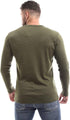 Off Cliff Men’s Plain V-Neck Long Sleeve Casual T-Shirt