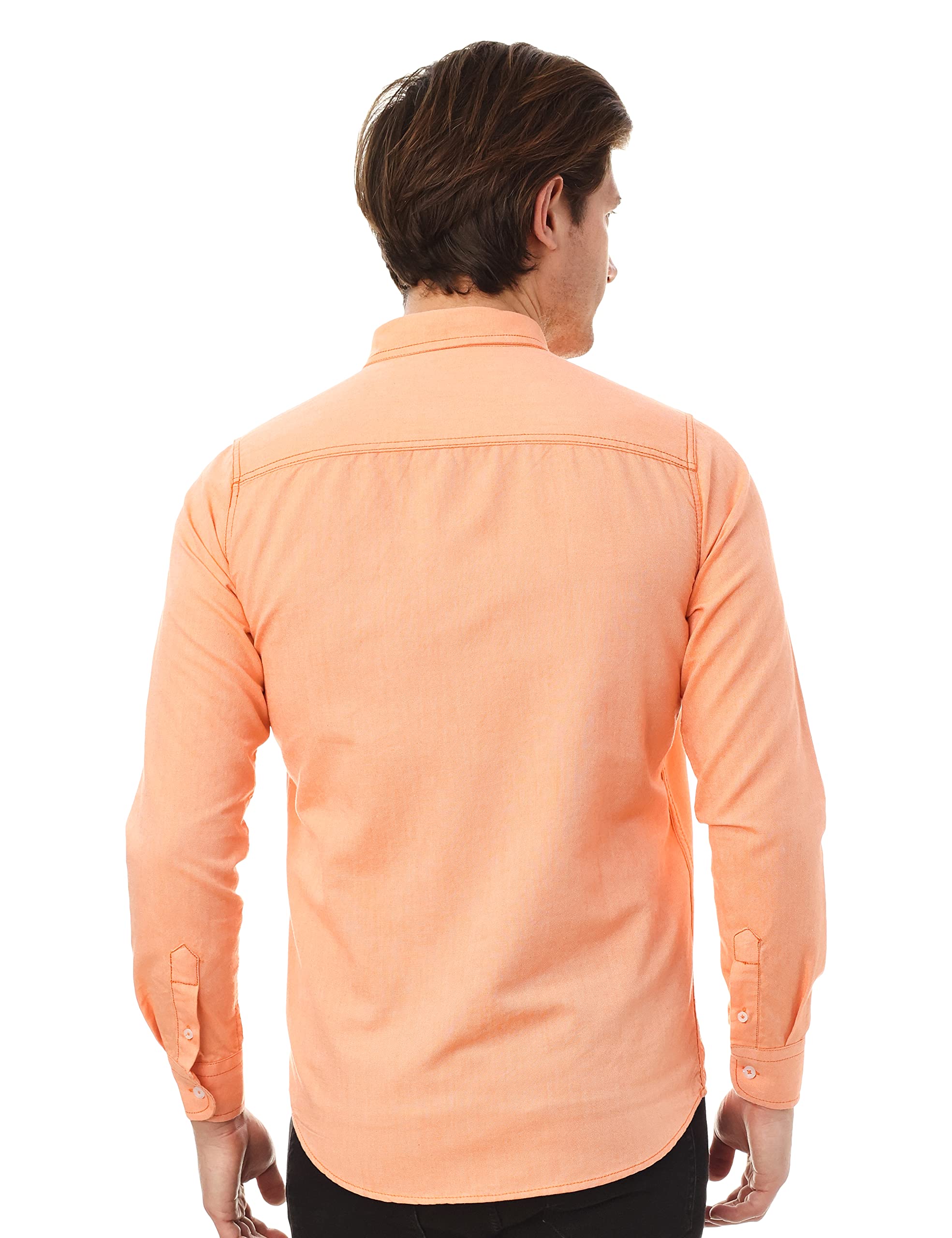 Firewood mens Firewood Basic Logo Shirt,L.Orange Shirt