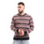 Men's Striped Cashmere Crew Neck Long Sleeve Top