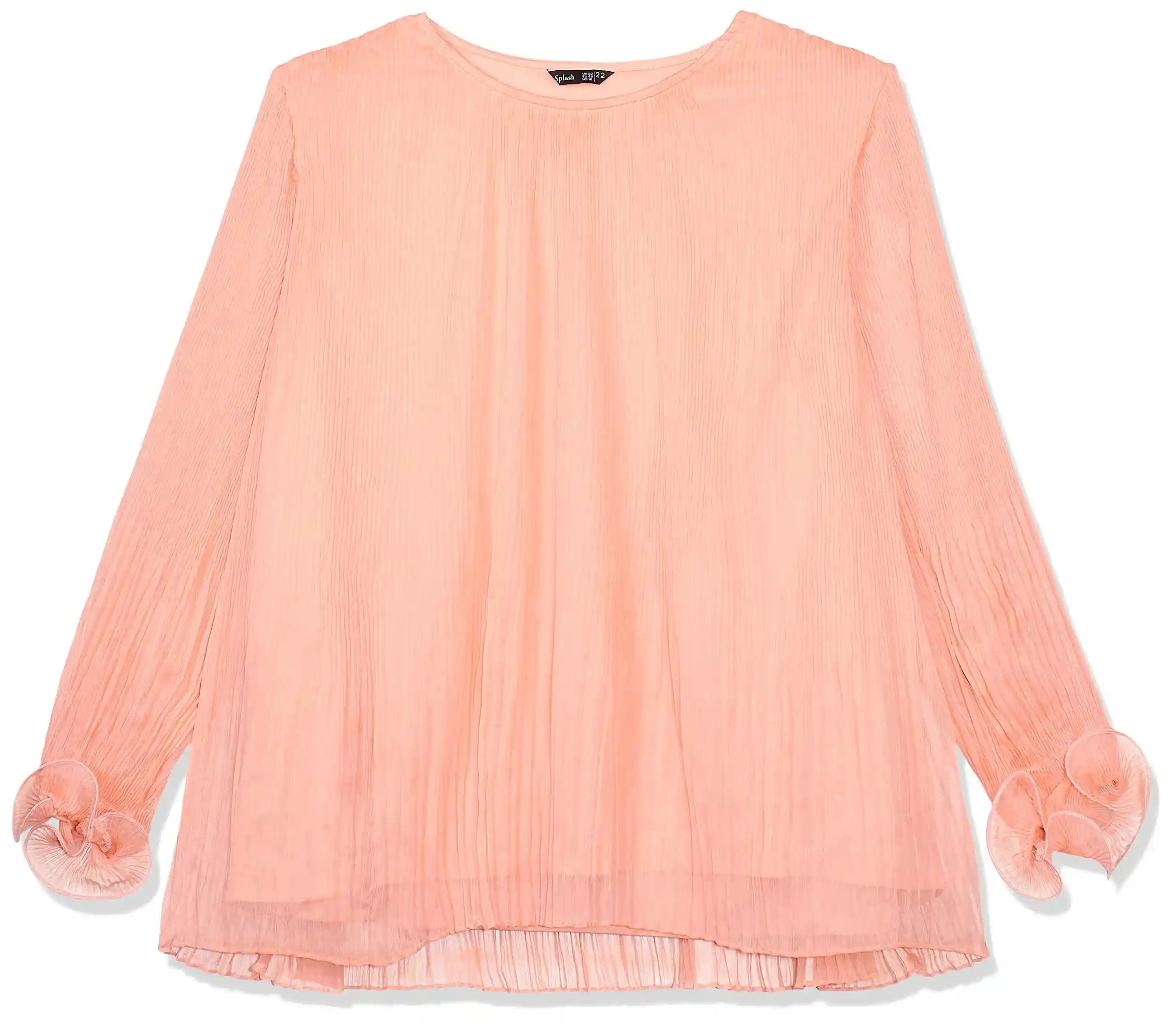 Female SP-Splash XXL Regular Shirts and Blouses-7100317 PLEATED BLS - Safqqa Egypt