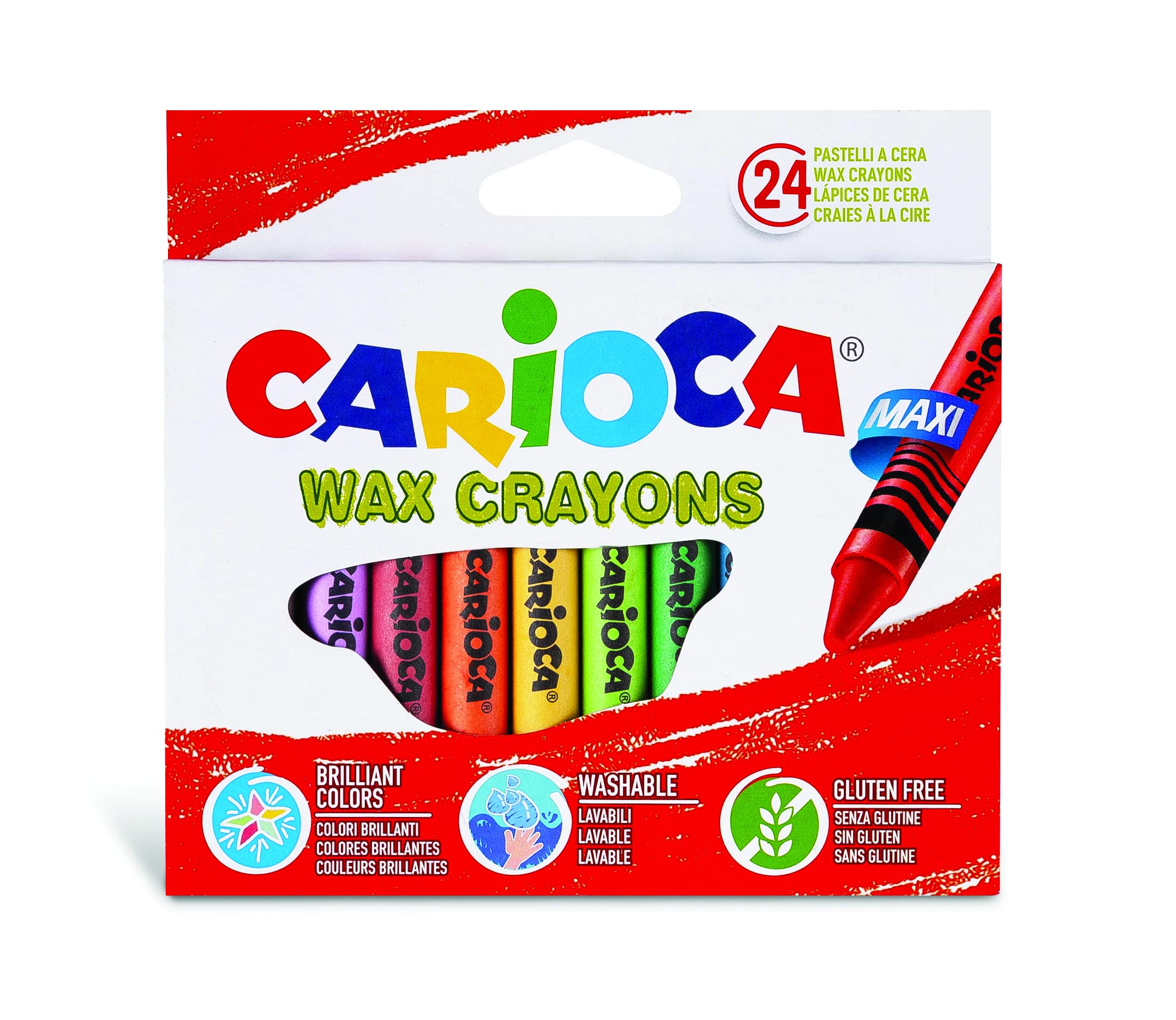 CARIOCA Wax Crayons jumbo Box 24pcs
