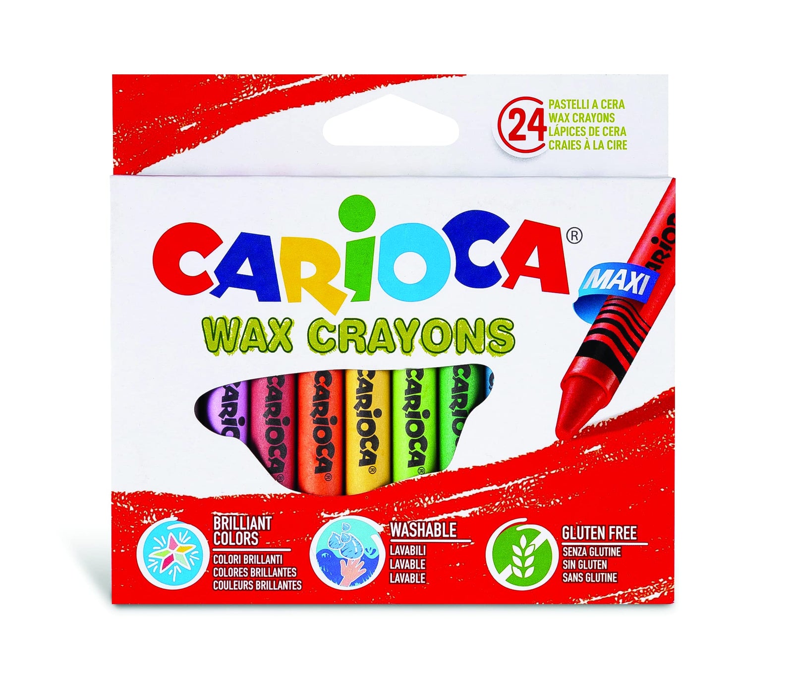 CARIOCA Wax Crayons jumbo Box 24pcs