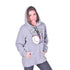 JIL Men sweatshirt cotton melton brushed grey melange printed - Safqqa Egypt