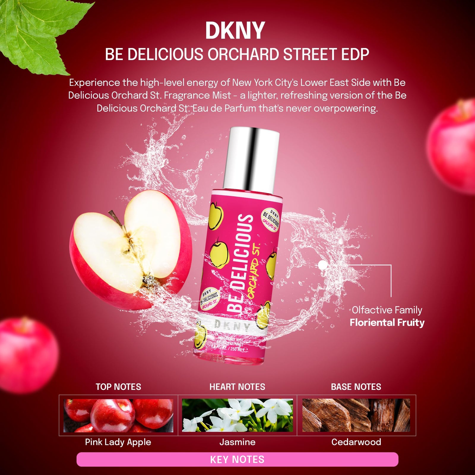 سبراي معطر للجسم Decney Donna Be Delicious Orchard – سعة 250 مل