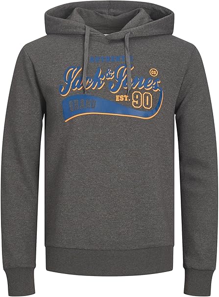 Jack & Jones Men Hoodie Grey Casual Hoodie – Safqqa Egypt
