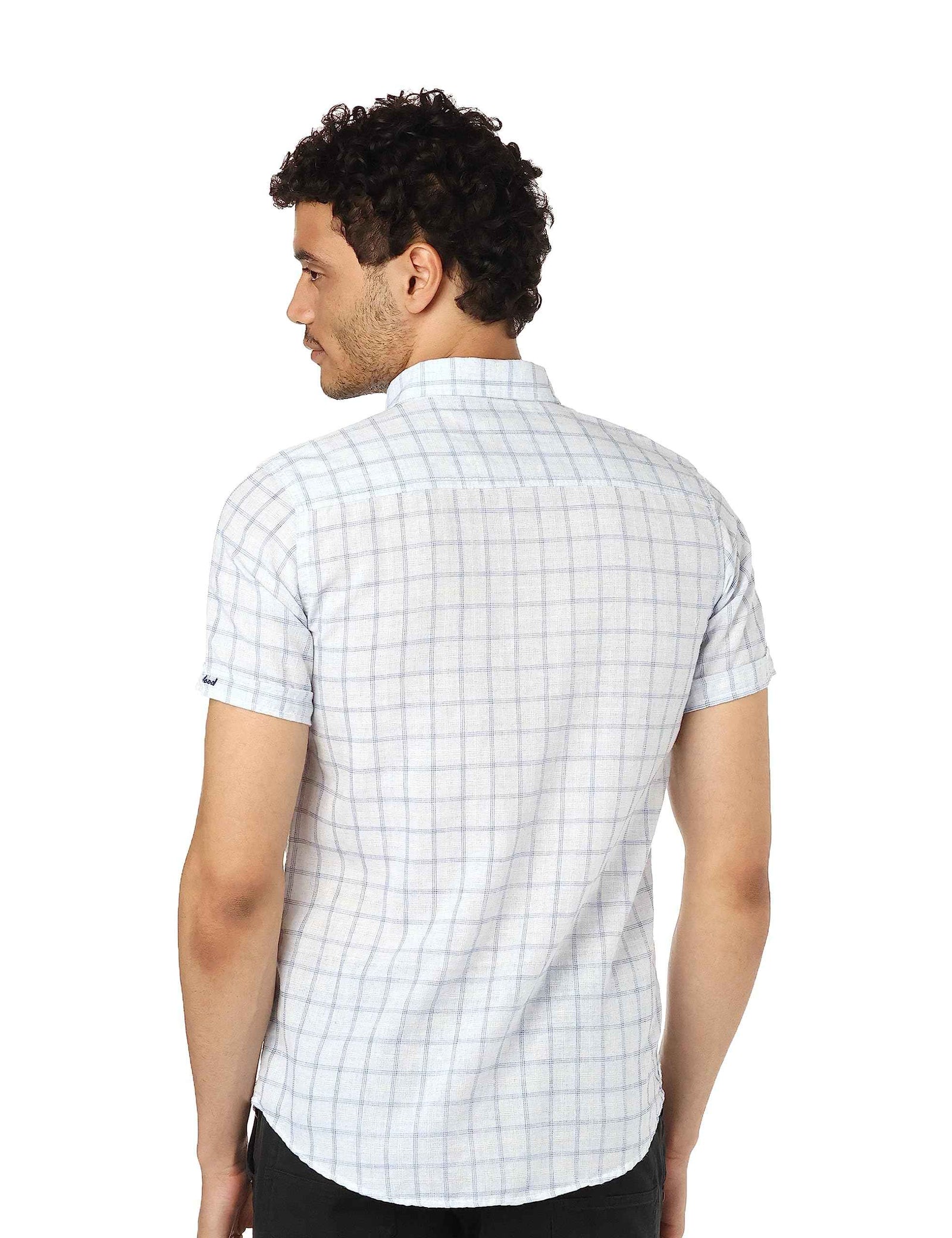 FIRE WOOD Mens Basic Checks Short Sleeve Shirt Shirt For Mens