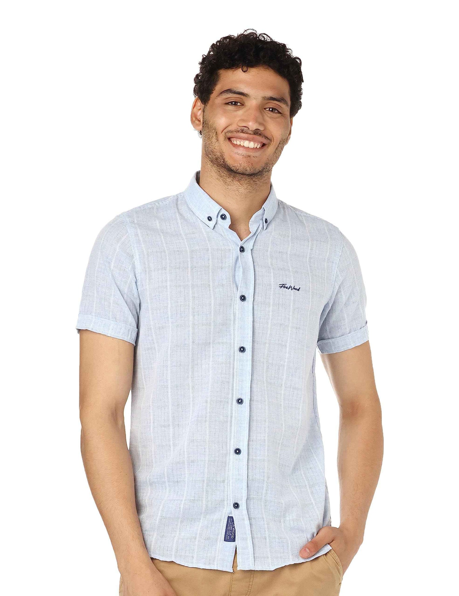 Firewood Mens Basic Checks Short Sleeve Shirt Shirt - Safqqa Egypt