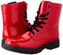 Sprox Patent Leather Side Zip Combat Boots For Women