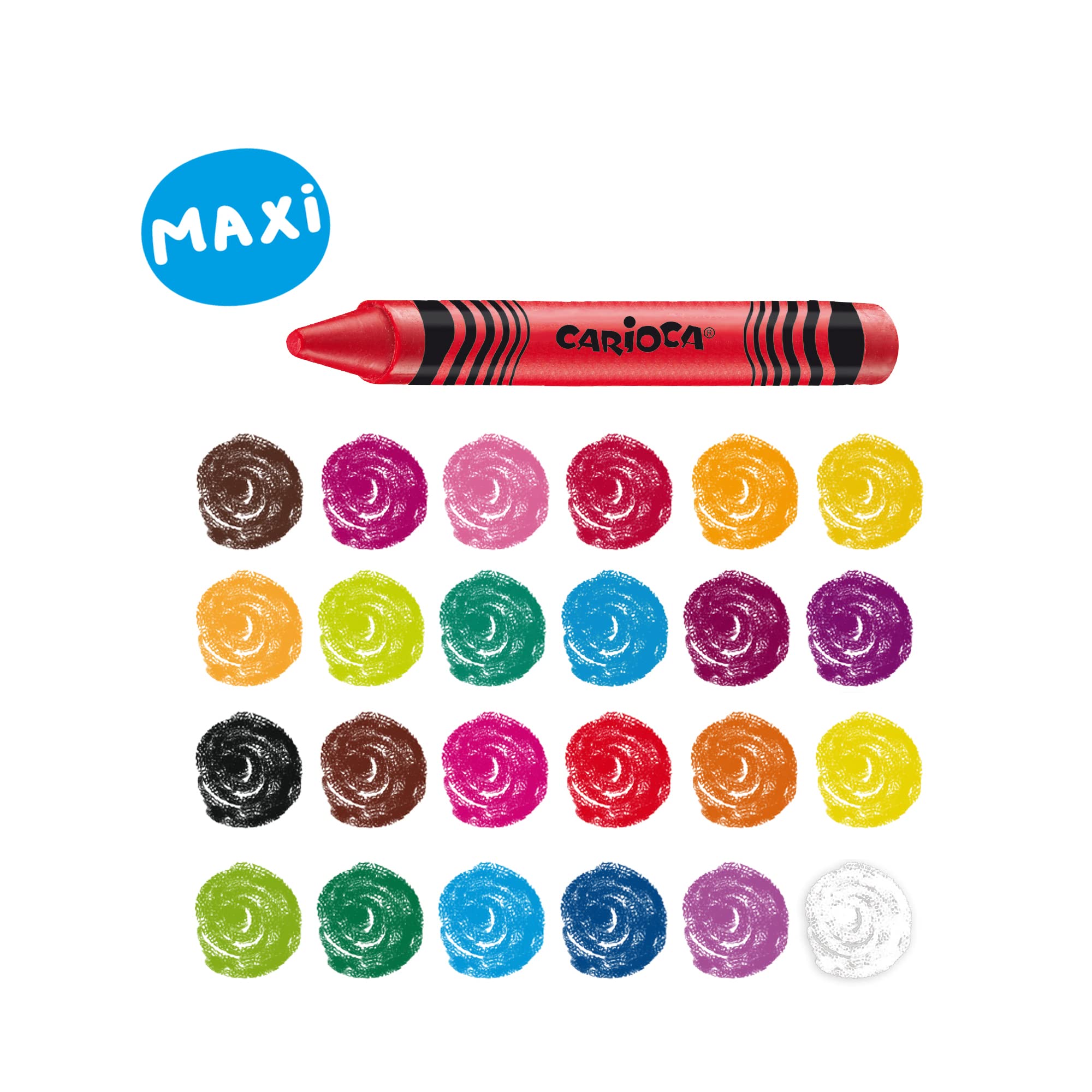 CARIOCA Wax Crayons jumbo Box 24pcs