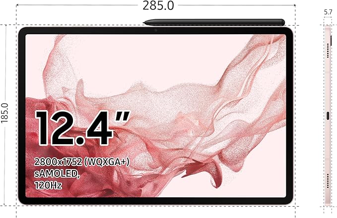 سامسونج جالكسي تاب S8 بلس 5G LTE شاشة 12.4 بوصة بأداء احترافي (العلبة مفتوحة )