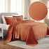 SUPERIOR Cotton Basketweave 3-Piece Bedspread Set - Full, Mandarin