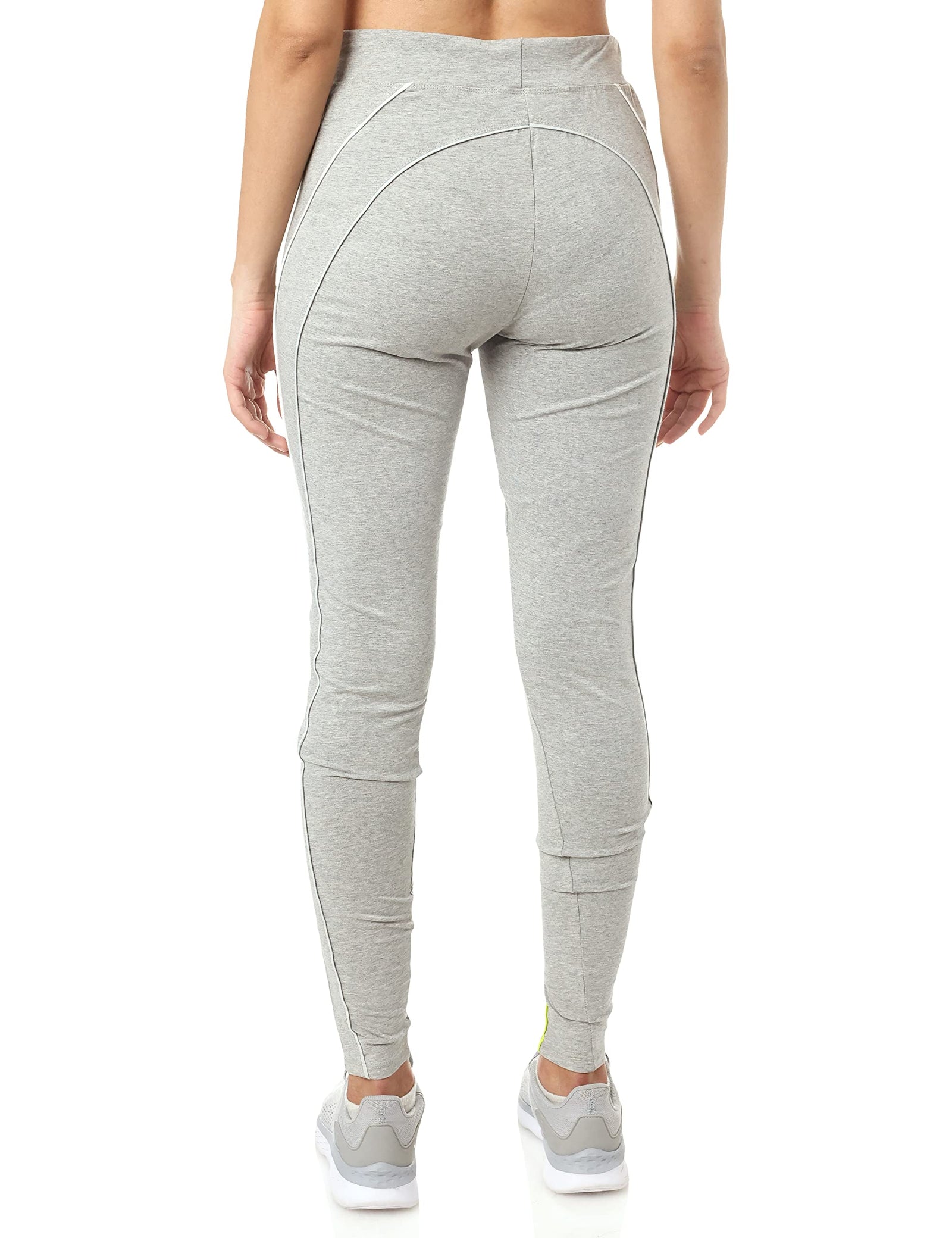 Splash Side Stripe Banded Waist Running Leggings For Women,Form-fitting design for a flattering silhouette.