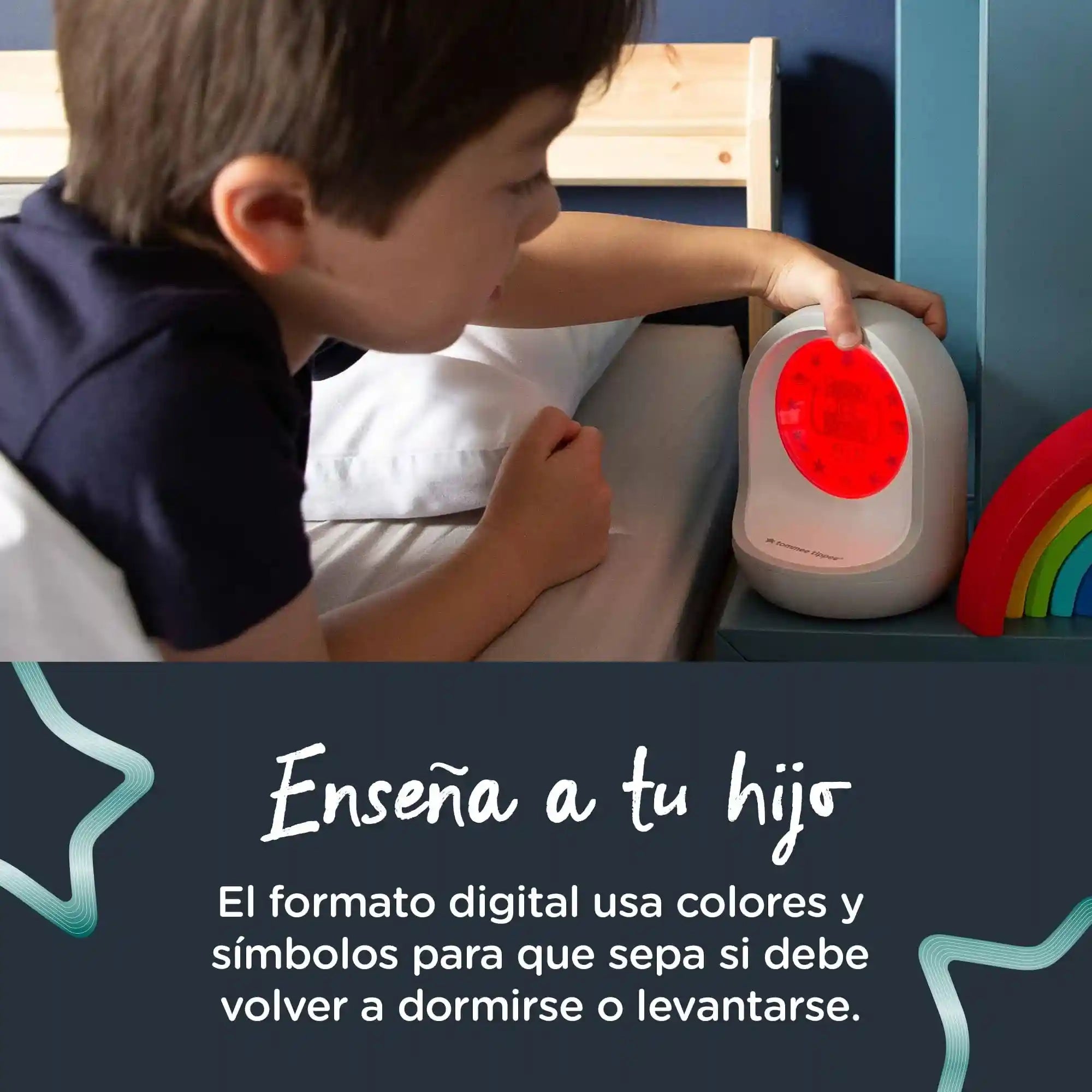 Tommee Tippee Sleep Trainer Clock, Timekeeper Connected Aid, From the Creators of Groclock, App-Enabled Alarm Clock and Nightlight for Children