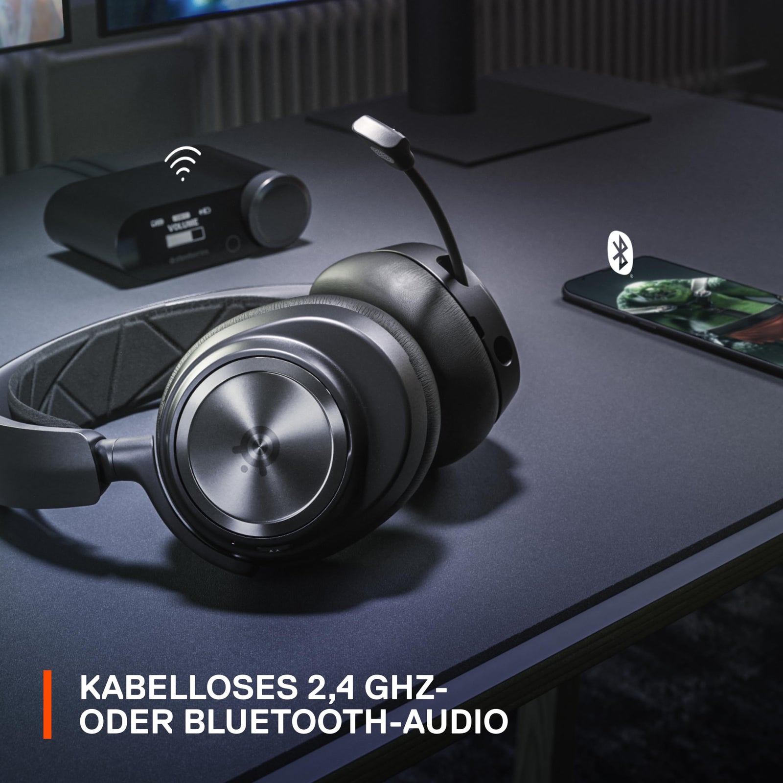SteelSeries Arctis Nova Pro Wireless - Multi-System Gaming Headset - Premium Hi-Fi Drivers - Active Noise Cancellation - Infinity Power System - PC, PS5, PS4, Switch, Mobile