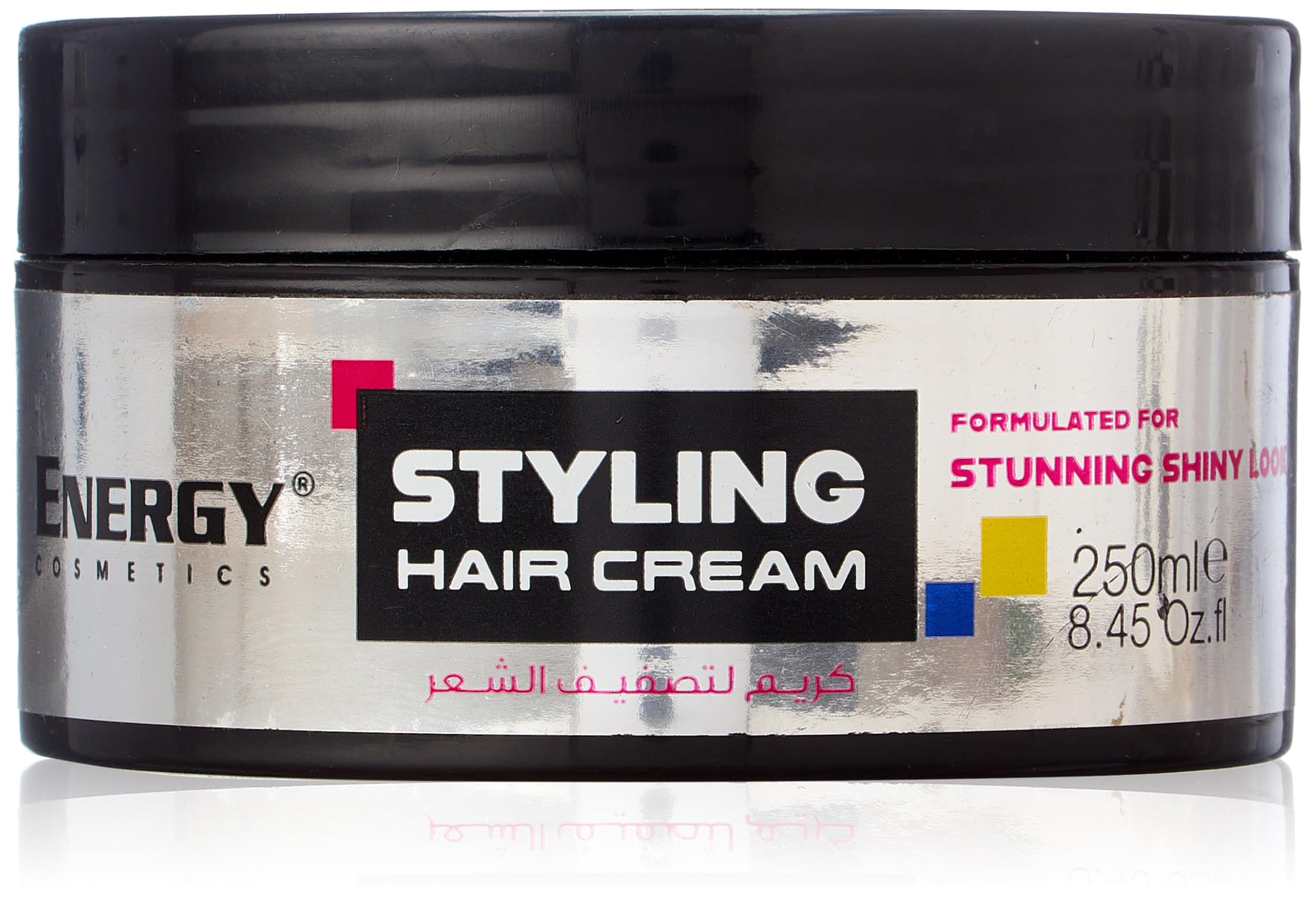 كريم تصفيف الشعر إنرجي ستانينج شيني لوك – 250 مل يمنح الكريم تثبيتًا طبيعيًا مع إضافة لمعان رائع ونعومة للشعر. تركيبته الخفيفة تغذي وتحمي الشعر من الجفاف والتجعد والأضرار الناتجة عن أدوات التصفيف بالحرارة